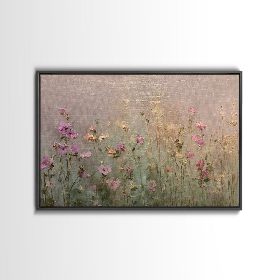 Impressionist Meadow of Wildflowers Canvas Print, Wall Art, Digital Print, Living Room Decor, Fine Art, Luxury Decor, WAL-3x2-21