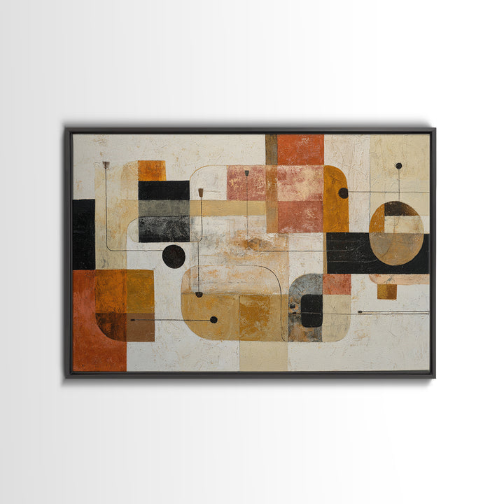 Statement Abstract with Bold Layered Brushwork Canvas Print, Wall Art, Modern Decor, Living Room Decor, Abstract Art, WAL-3x2-29