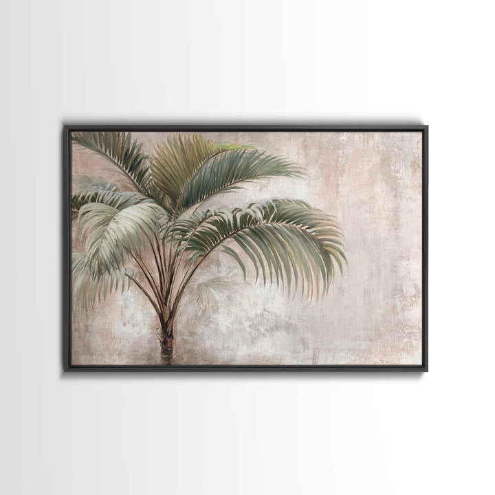 Tropical Palm Leaf Painting Canvas Print, Wall Art, Abstract Wall Art, Living Room Decor, Fine Art, Contemporary Art, WAL-3x2-44