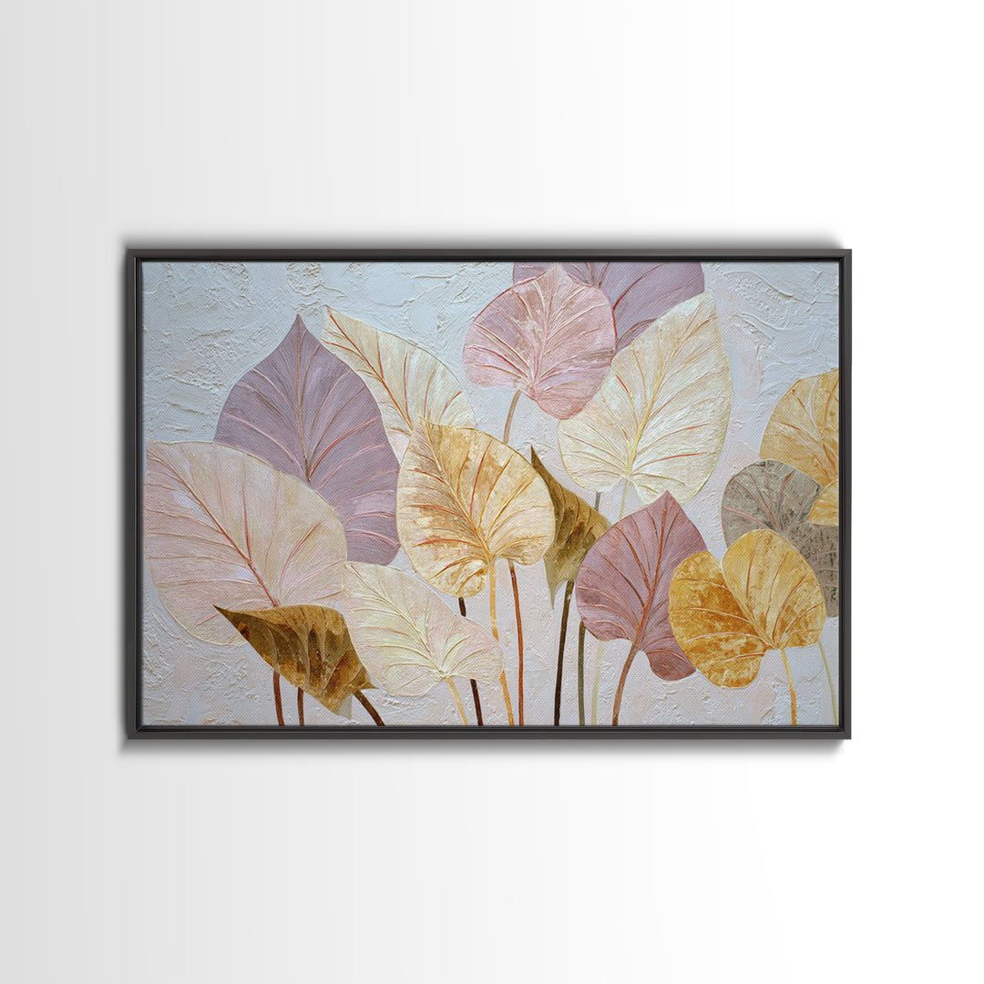 Large Botanical Print Framed Canvas Print, Wall Art, Large Wall Art, Living Room Decor, Fine Art, Abstract Wall Art, WAL-3x2-6