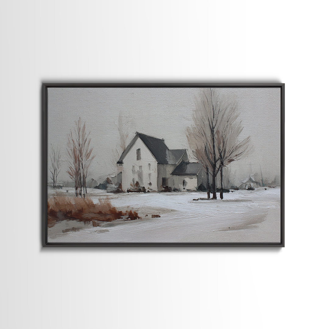 Black and White Architectural Study Framed Canvas Print, Wall Art, Textured Painting, Living Room Decor, Fine Art, WAL-3x2-60