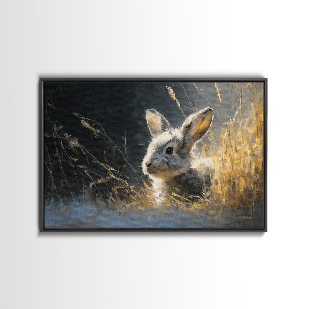 Whimsical Animal Portrait Framed Canvas Print, Wall Art, Wall Art Prints, Living Room Decor, Fine Art, Abstract Art, WAL-3x2-99
