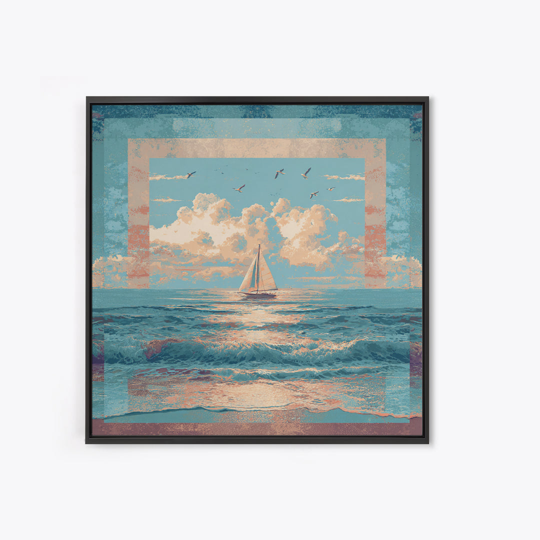 Honeymoon Coastal Sunset Canvas Print, Wedding Art, Wedding Table Number, Living Room Decor, Fine Art, Romance, Gallery Decor, WED-1x1-17