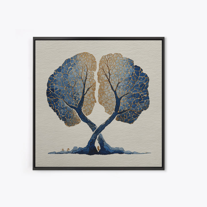 Two Intertwined Trees as Symbolic Artwork Canvas Print, Wedding Art, Wedding Sign, Living Room Decor, Fine Art, Romance, WED-1x1-23