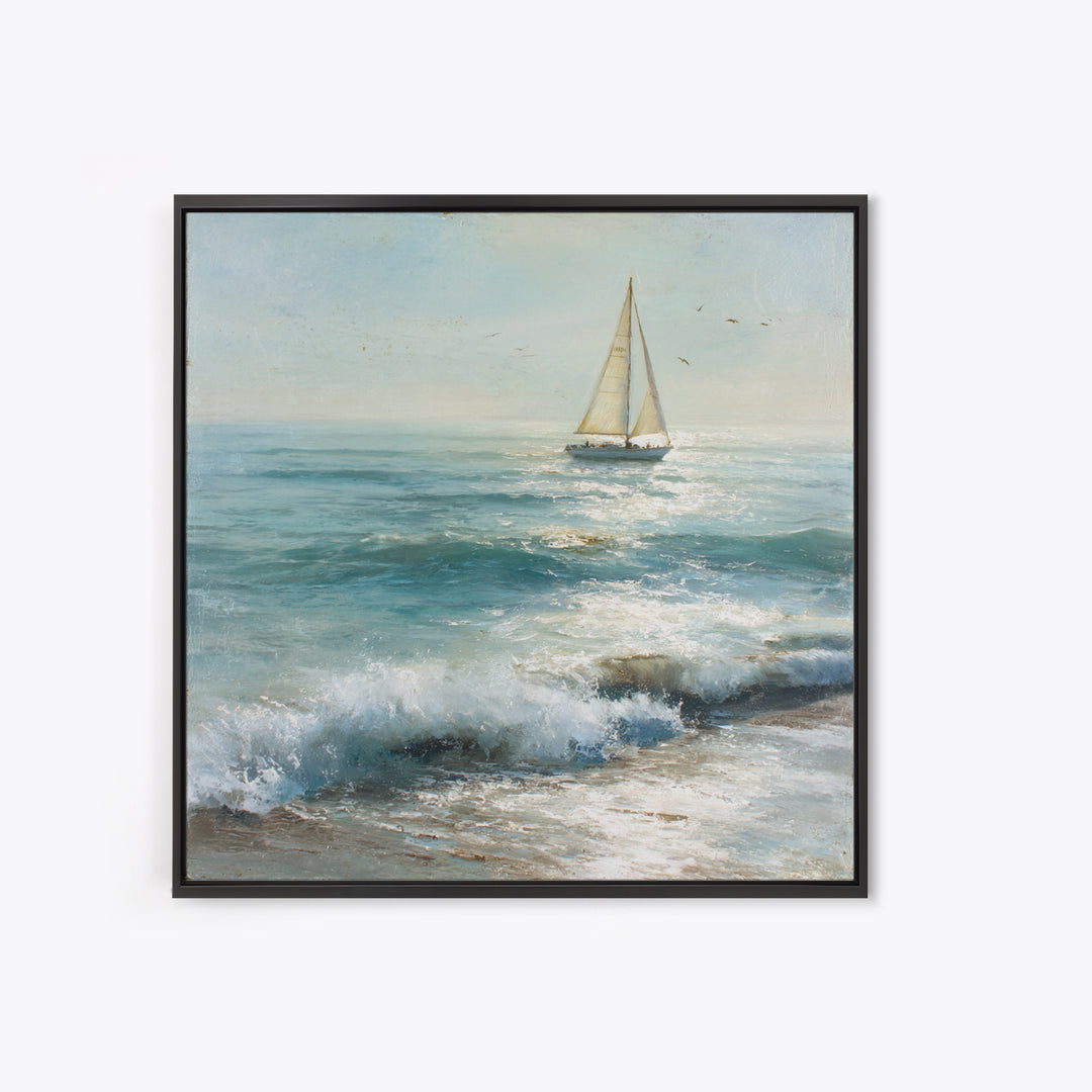 Honeymoon Coastal Sunset Framed Canvas Print, Wedding Art, Custom Wedding, Living Room Decor, Fine Art, Romance, Boho Decor, WED-1x1-65
