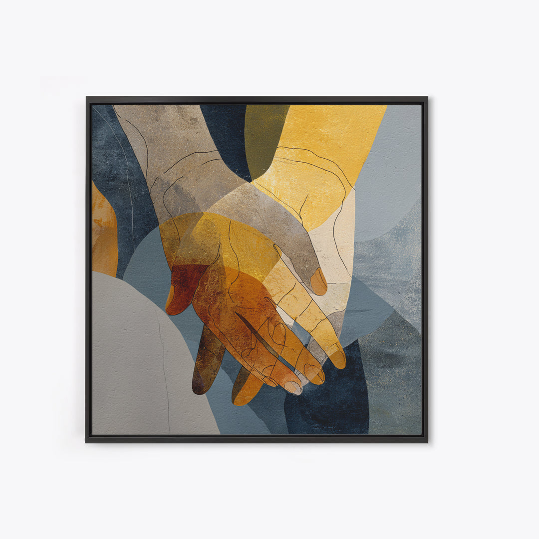 Hands Nearly Touching Framed Canvas Print, Wedding Art, Luxury Decor, Living Room Decor, Fine Art, Romance, Wedding Sign, WED-1x1-88