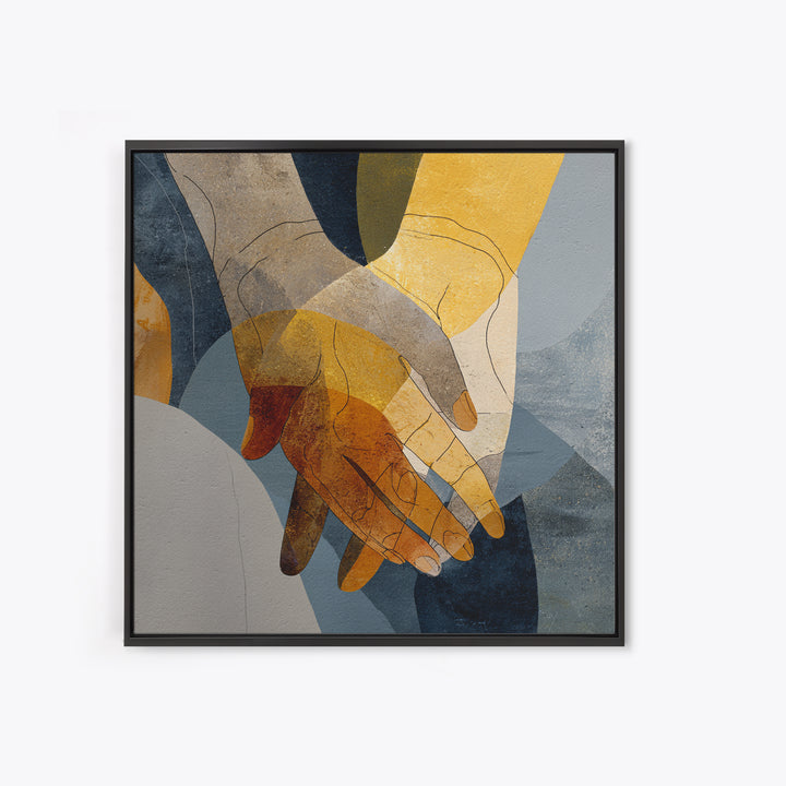 Hands Nearly Touching Framed Canvas Print, Wedding Art, Luxury Decor, Living Room Decor, Fine Art, Romance, Wedding Sign, WED-1x1-88