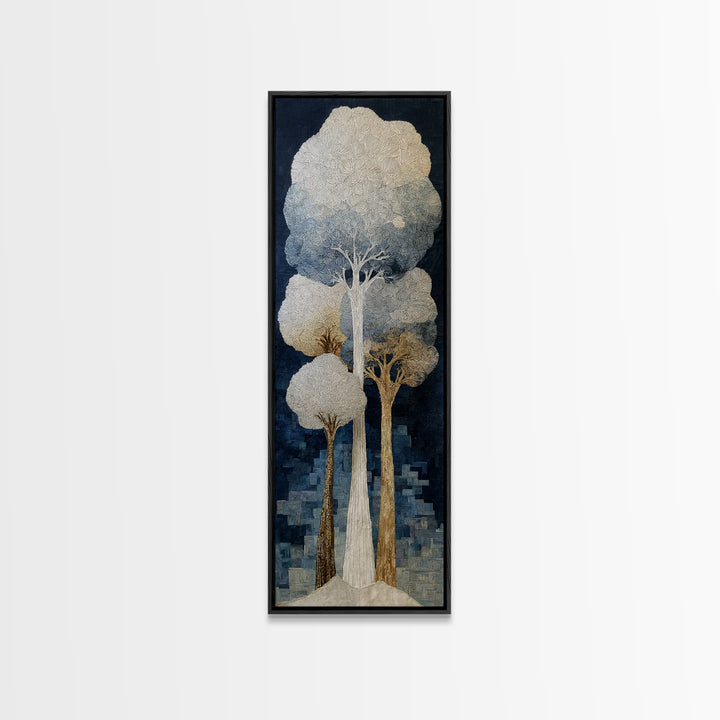 Two Intertwined Trees as Symbolic Artwork Canvas Print, Wedding Art, Framed Art, Living Room Decor, Fine Art, Romance, WED-1x3-11
