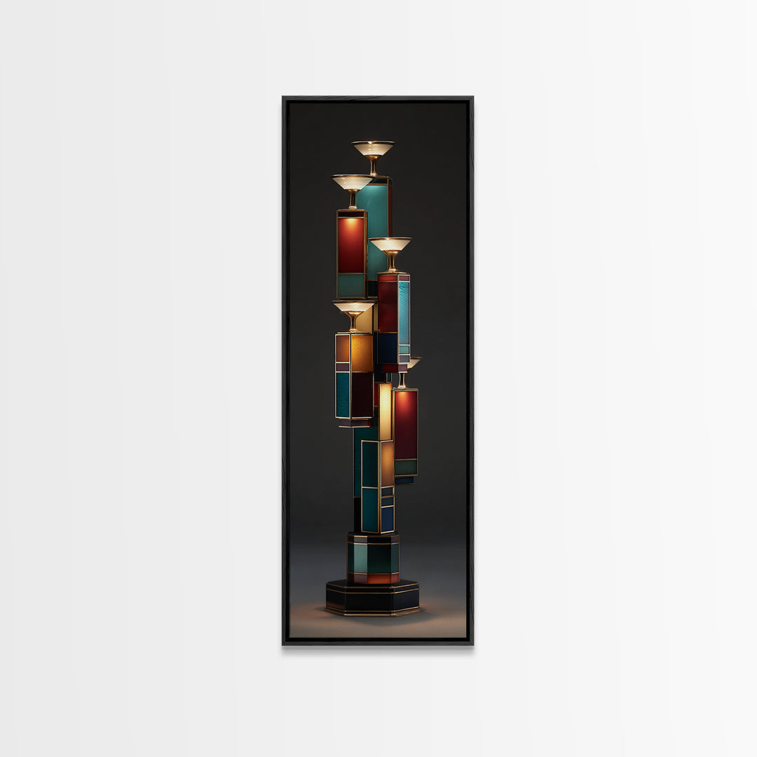 Champagne Coupe Tower Canvas Print, Wedding Art, Custom Portrait, Living Room Decor, Fine Art, Romance, Wedding Decoration, WED-1x3-33