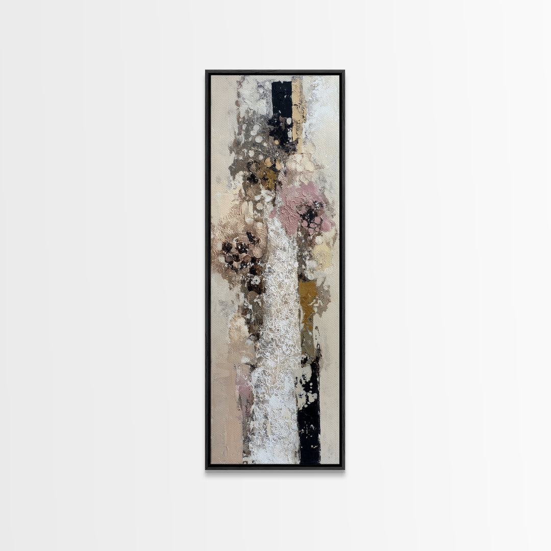 Bridal Veil Texture Abstract Canvas Print, Wedding Art, Living Room Decor, Abstract Art, Romance, Printable Art, WED-1x3-43