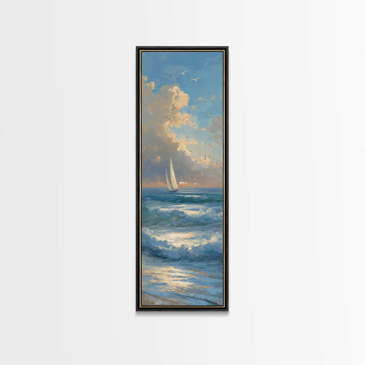 Honeymoon Coastal Sunset Canvas Print, Wedding Art, Unique Wedding Gift, Living Room Decor, Fine Art, Romance, Wall Decor, WED-1x3-5