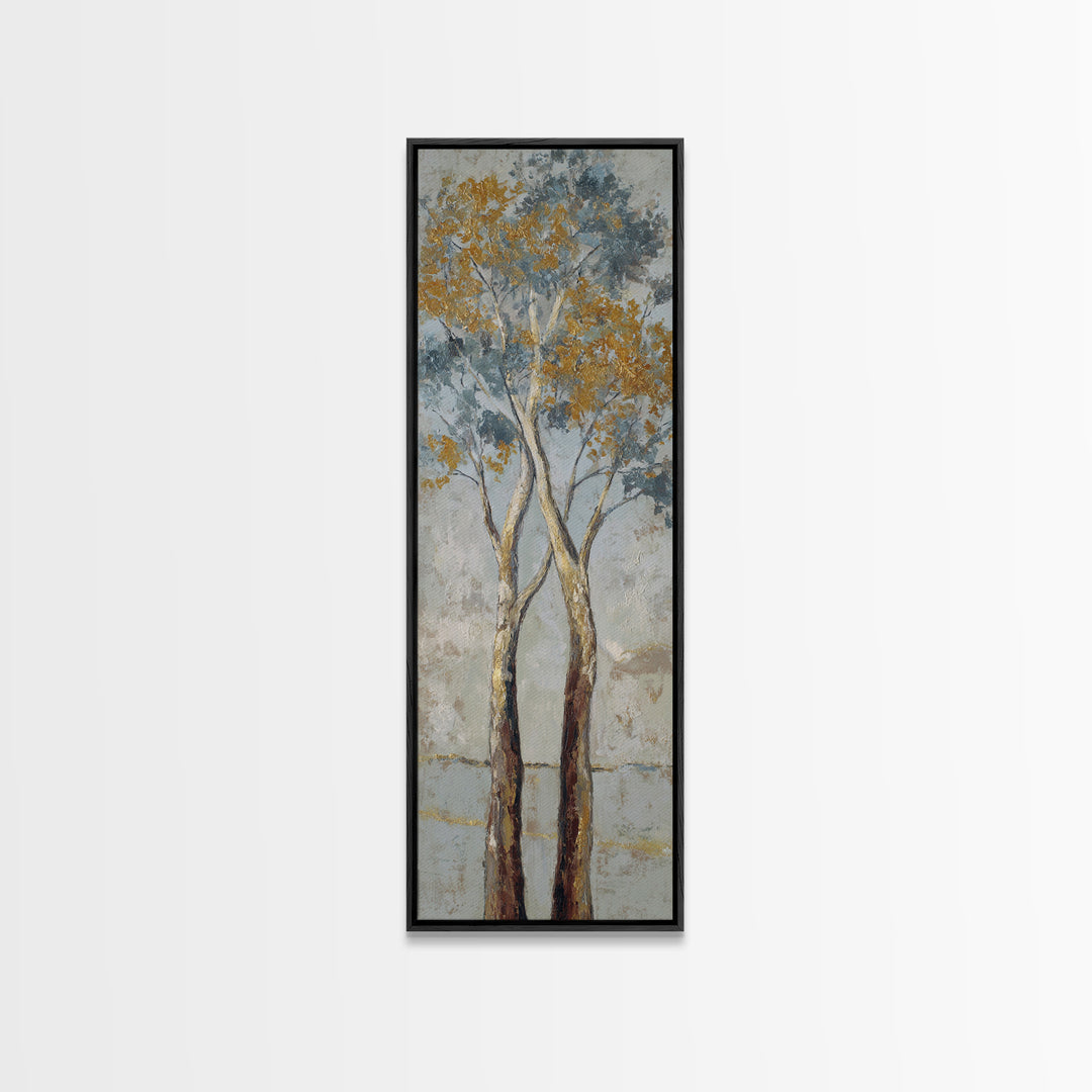 Two Intertwined Trees as Symbolic Artwork Canvas Print, Wedding Art, Wedding, Living Room Decor, Romance, Wedding Guestbook, WED-1x3-59