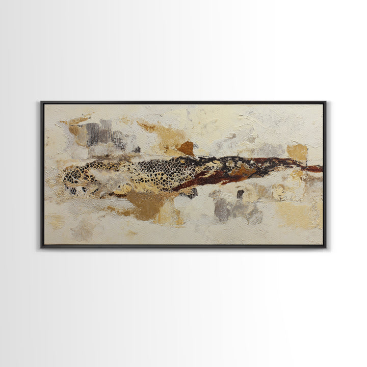 Lace Pattern Ivory Abstraction Framed Canvas Print, Wedding Art, Room Decor, Living Room Decor, Abstract Art, Romance, WED-2x1-15