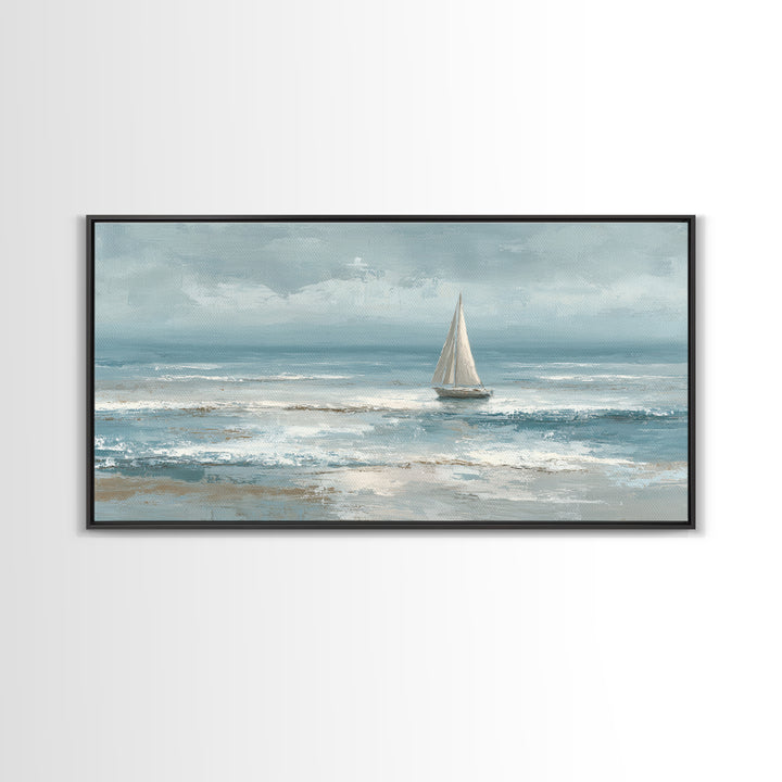 Honeymoon Coastal Sunset Framed Canvas Print, Wedding Art, Statement Artwork, Living Room Decor, Romance, Custom Portrait, WED-2x1-37