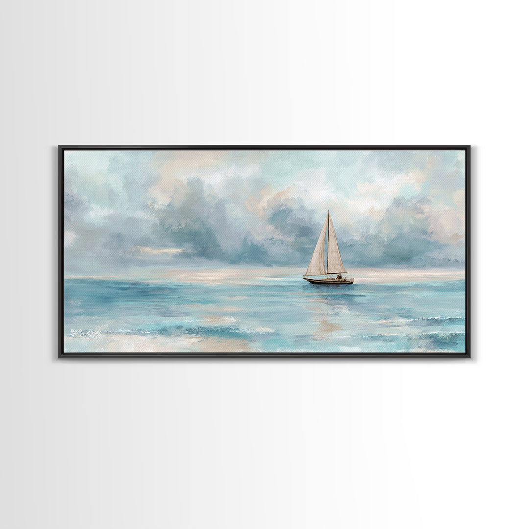 Honeymoon Coastal Sunset Framed Canvas Print, Wedding Art, Wedding Dress, Living Room Decor, Fine Art, Romance, Jewish Art, WED-2x1-85