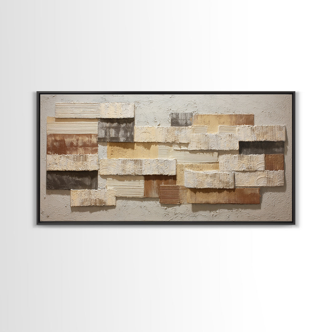 Lace Pattern Ivory Abstraction Framed Canvas Print, Wedding Art, Rustic Wedding, Living Room Decor, Abstract Art, Romance, WED-2x1-87