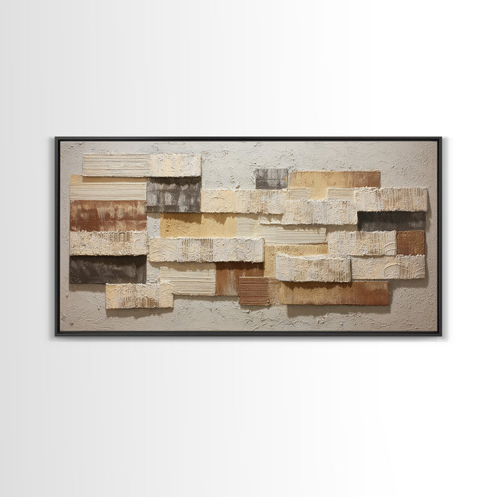 Lace Pattern Ivory Abstraction Framed Canvas Print, Wedding Art, Rustic Wedding, Living Room Decor, Abstract Art, Romance, WED-2x1-87