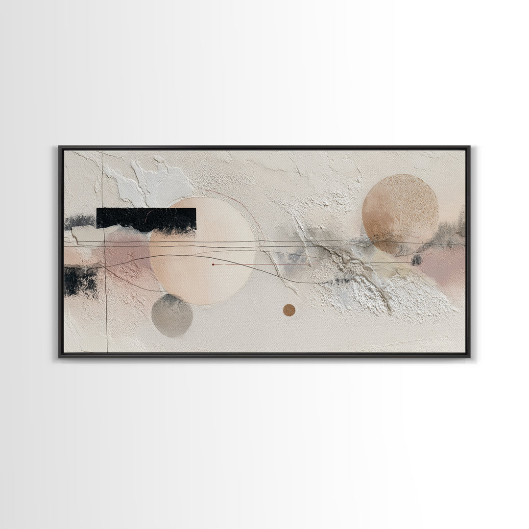 Bridal Veil Texture Abstract Framed Canvas Print, Wedding Art, Custom Painting, Living Room Decor, Abstract Art, Romance, WED-2x1-99