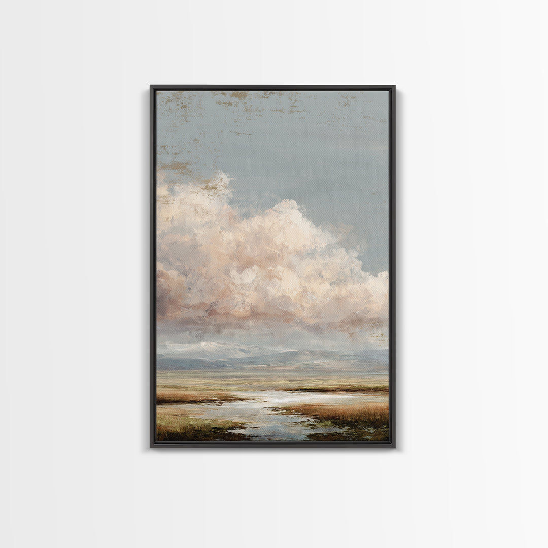 Blush Cloudscape with Dreamy Atmosphere Canvas Print, Wedding Art, Personalized Wedding, Living Room Decor, Fine Art, Romance, WED-2x3-23