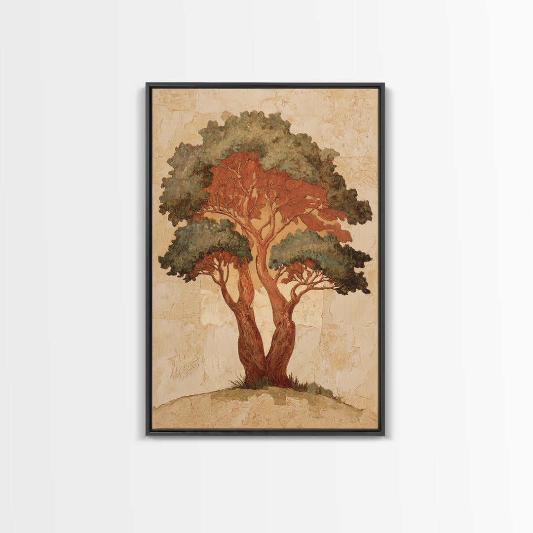 Two Intertwined Trees as Symbolic Artwork Canvas Print, Wedding Art, Custom Wedding Gift, Living Room Decor, Fine Art, Romance, WED-2x3-7