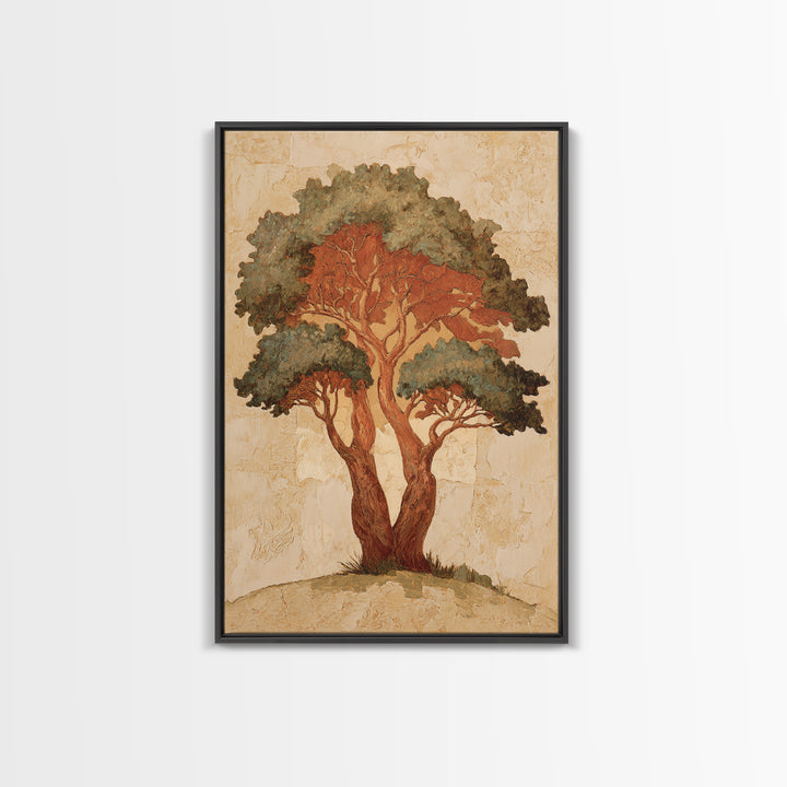 Two Intertwined Trees as Symbolic Artwork Canvas Print, Wedding Art, Custom Wedding Gift, Living Room Decor, Fine Art, Romance, WED-2x3-7