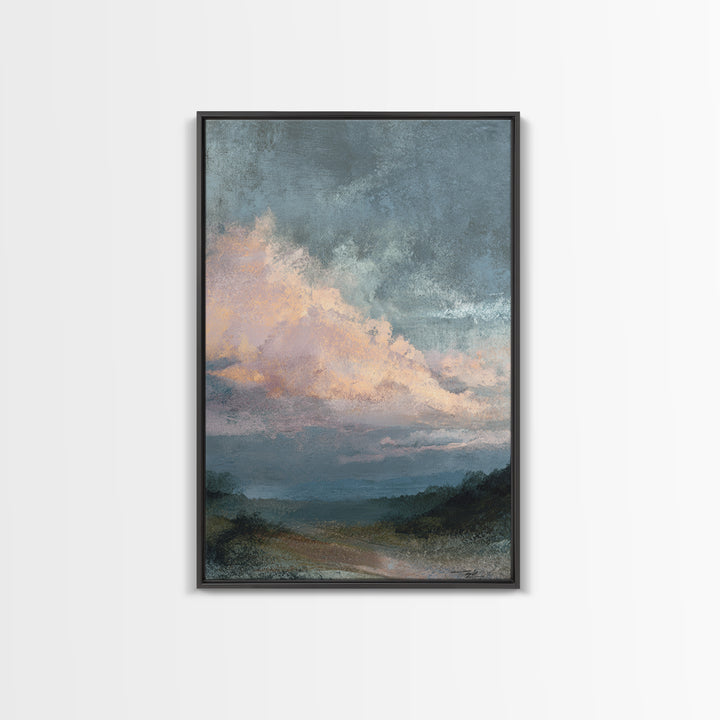 Blush Cloudscape with Dreamy Atmosphere Canvas Print, Wedding Art, Luxury Decor, Living Room Decor, Fine Art, Romance, WED-2x3-71