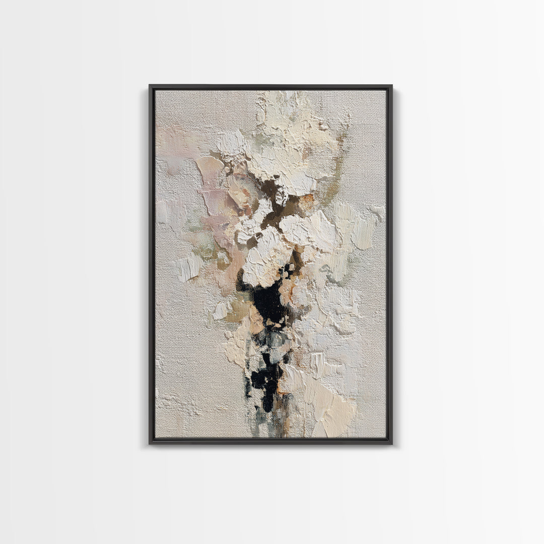Bridal Veil Texture Abstract Framed Canvas Print, Wedding Art, Custom Portrait, Living Room Decor, Fine Art, Romance, WED-2x3-87