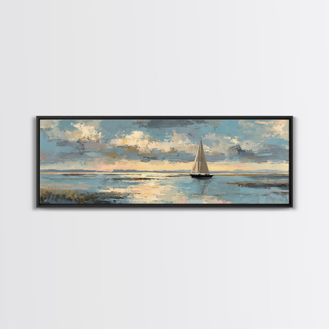 Honeymoon Coastal Sunset Canvas Print, Wedding Art, Framed Art, Living Room Decor, Fine Art, Romance, Bride and Groom, WED-3x1-33