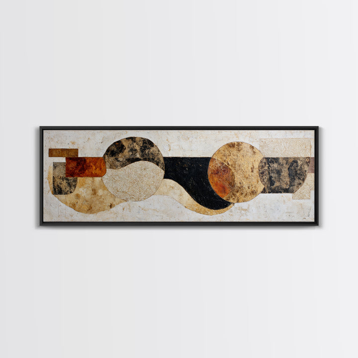 Lace Pattern Ivory Abstraction Framed Canvas Print, Wedding Art, Textured Painting, Living Room Decor, Abstract Art, Romance, WED-3x1-59