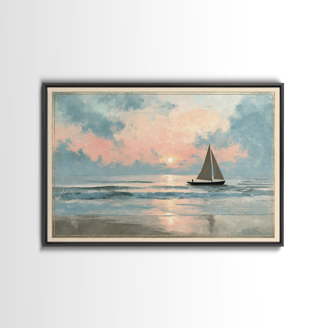 Honeymoon Coastal Sunset Canvas Print, Wedding Art, Printable Art, Living Room Decor, Fine Art, Romance, Beach Wedding, WED-3x2-21