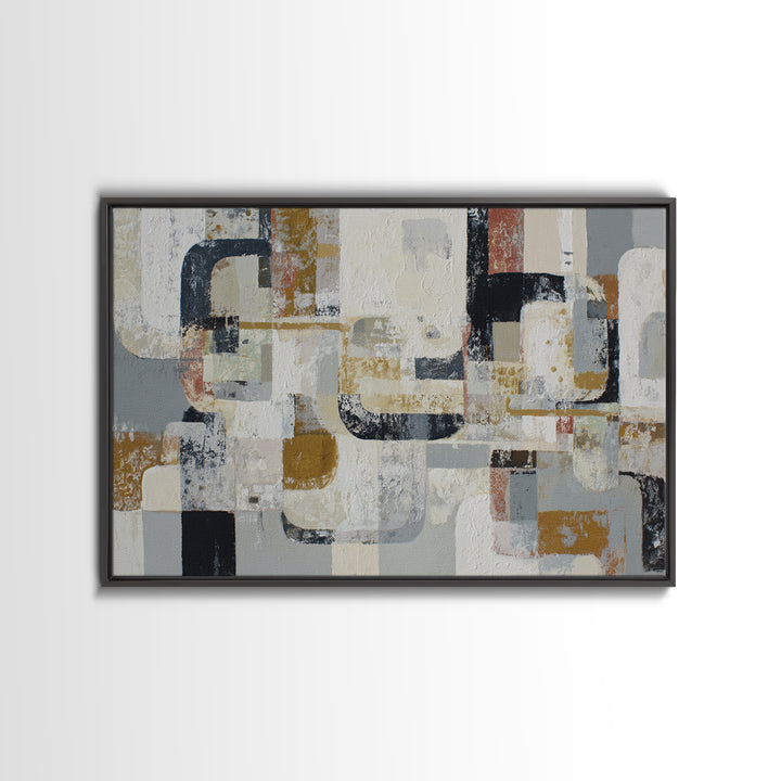 Lace Pattern Ivory Abstraction Framed Canvas Print, Wedding Art, Wedding Guest Book, Living Room Decor, Fine Art, Romance, WED-3x2-23