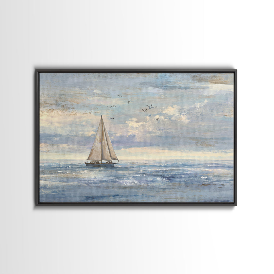 Honeymoon Coastal Sunset Framed Canvas Print, Wedding Art, Jewish Art, Living Room Decor, Romance, Personalized Wedding, WED-3x2-45