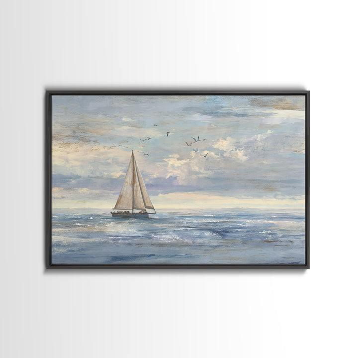 Honeymoon Coastal Sunset Framed Canvas Print, Wedding Art, Jewish Art, Living Room Decor, Romance, Personalized Wedding, WED-3x2-45