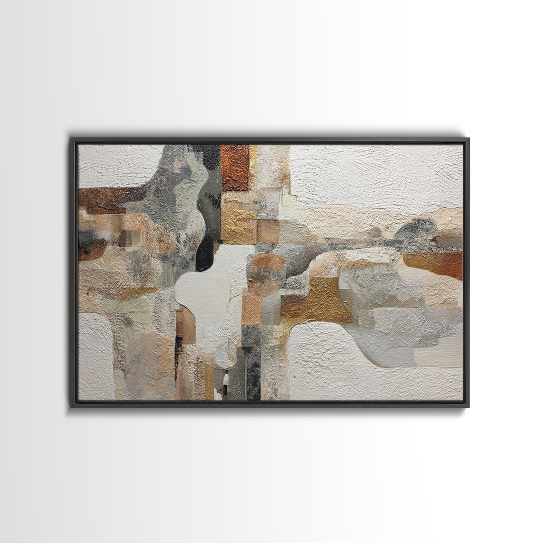 Lace Pattern Ivory Abstraction Framed Canvas Print, Wedding Art, Wedding Poster, Living Room Decor, Fine Art, Romance, WED-3x2-47