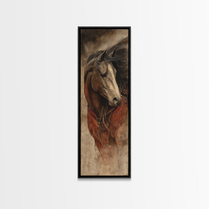 Cowboy Campfire under Starry Sky Canvas Print, Western Art, Western Wall Decor, Southwestern Decor, Fine Art, Frontier, WES-1x3-26