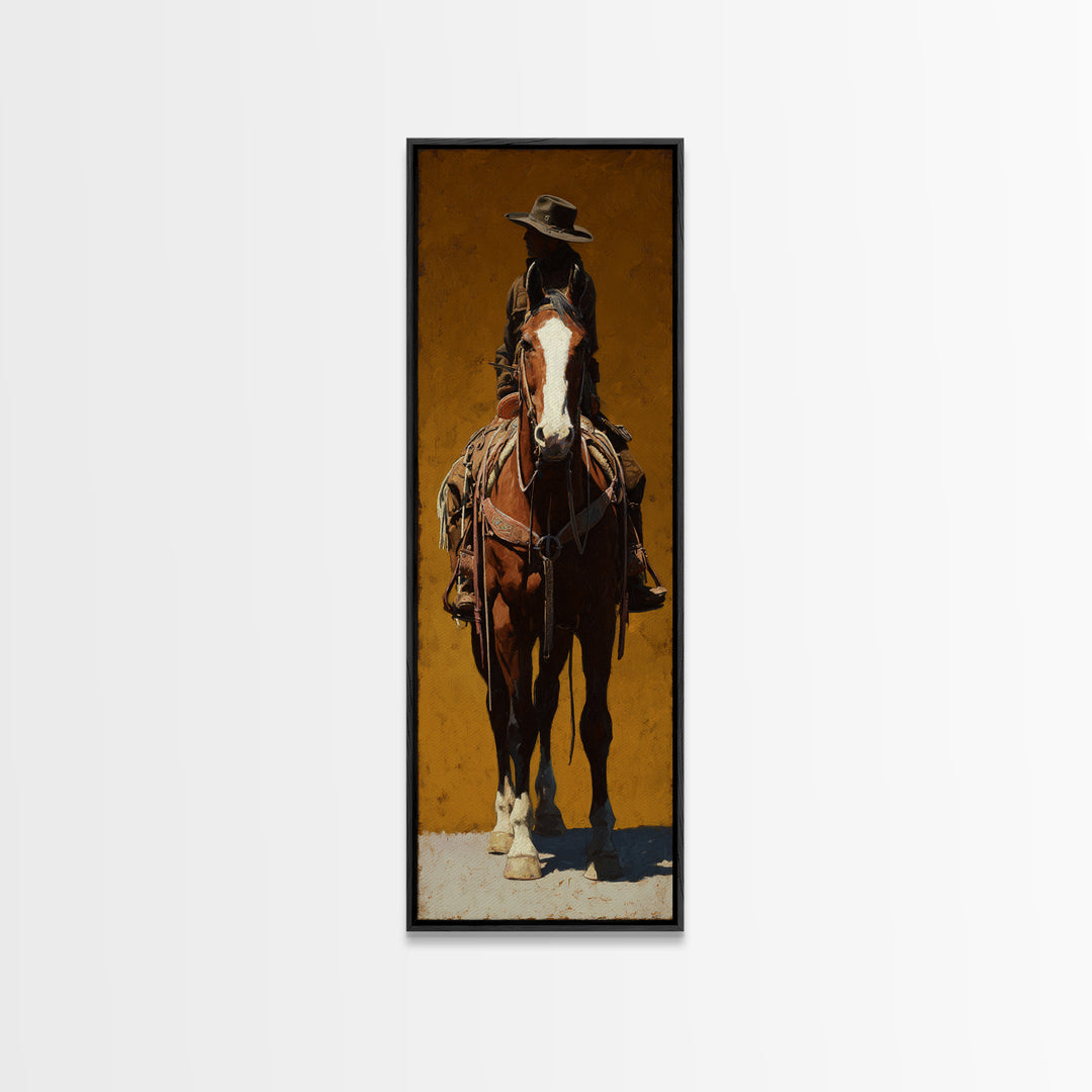 Saloon Playing Cards and Whiskey Still Life Framed Canvas Print, Western Art, Horse Art, Southwestern Decor, Abstract Art, WES-1x3-96
