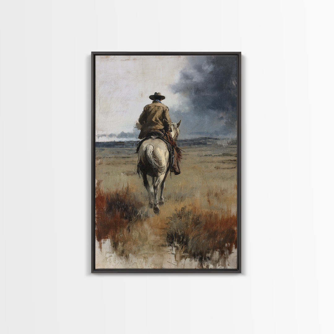 Train Crossing Western Plains Canvas Print, Western Art, Minimalist Wall Art, Southwestern Decor, Fine Art, Frontier, WES-2x3-79