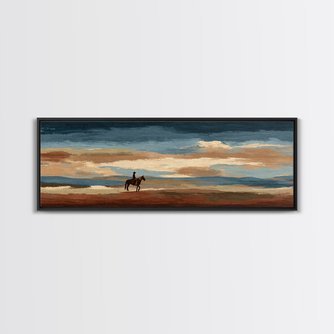 Southwestern Blanket Pattern Framed Canvas Print, Western Art, Western Wall Decor, Southwestern Decor, Fine Art, Frontier, WES-3x1-81