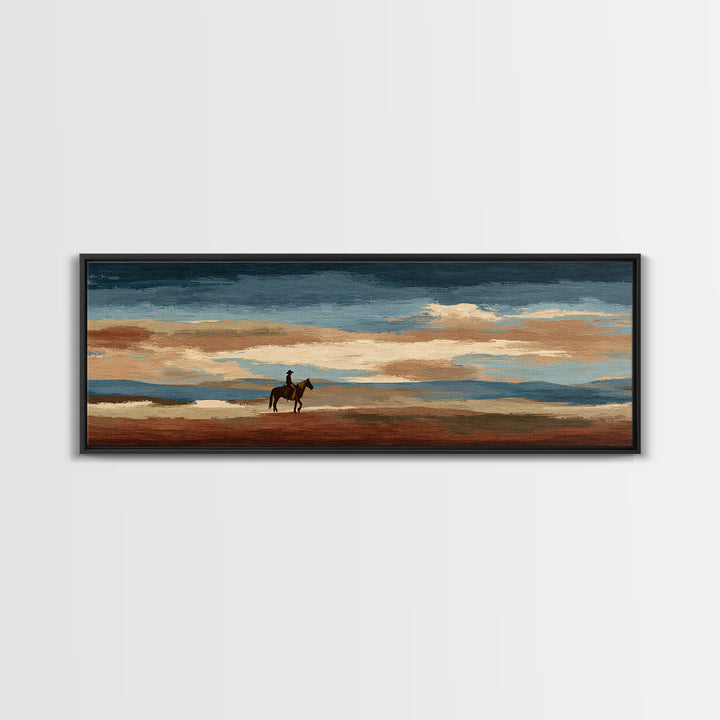 Southwestern Blanket Pattern Framed Canvas Print, Western Art, Western Wall Decor, Southwestern Decor, Fine Art, Frontier, WES-3x1-81