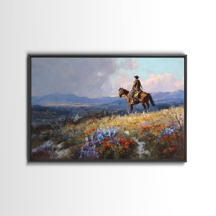 Sun Bleached Ranch Gate Framed Canvas Print, Western Art, Statement Artwork, Southwestern Decor, Fine Art, Frontier, Painting, WES-3x2-19