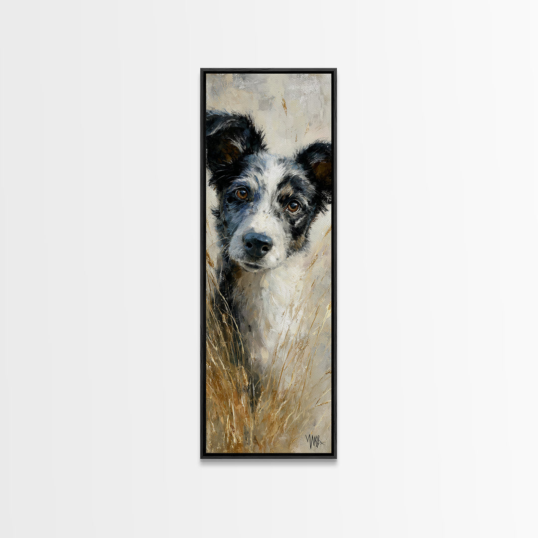 Dog in a Hot Air Balloon Framed Canvas Print, Whimsical Art, Fine Art Print, Living Room Decor, Fine Art, Wonder, Prints, WHI-1x3-74
