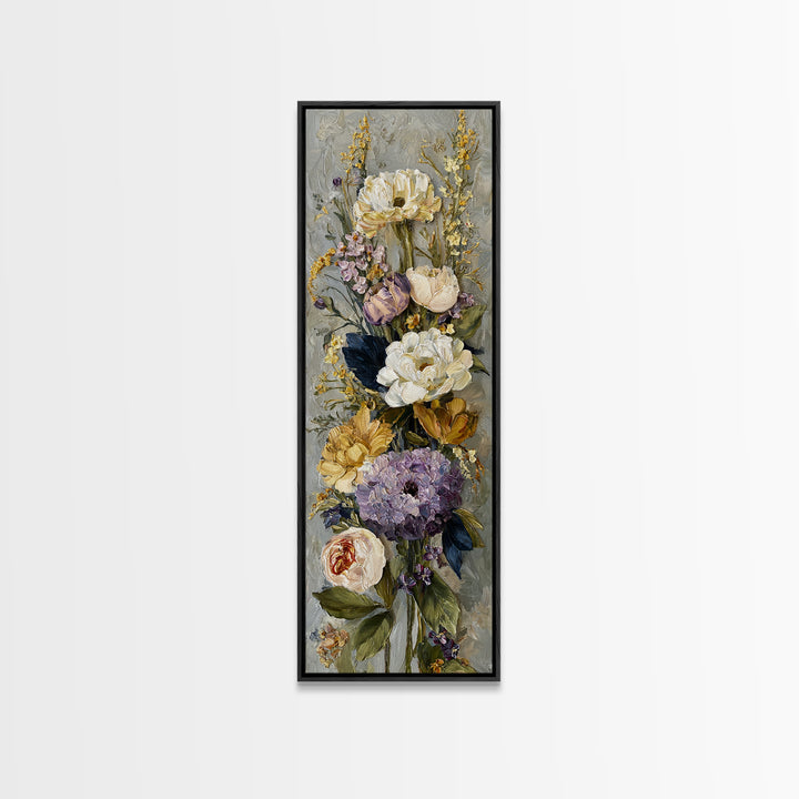 Magical Umbrella Raining Flowers Framed Canvas Print, Whimsical Art, Living Room Decor, Watercolor Art, Wonder, WHI-1x3-8