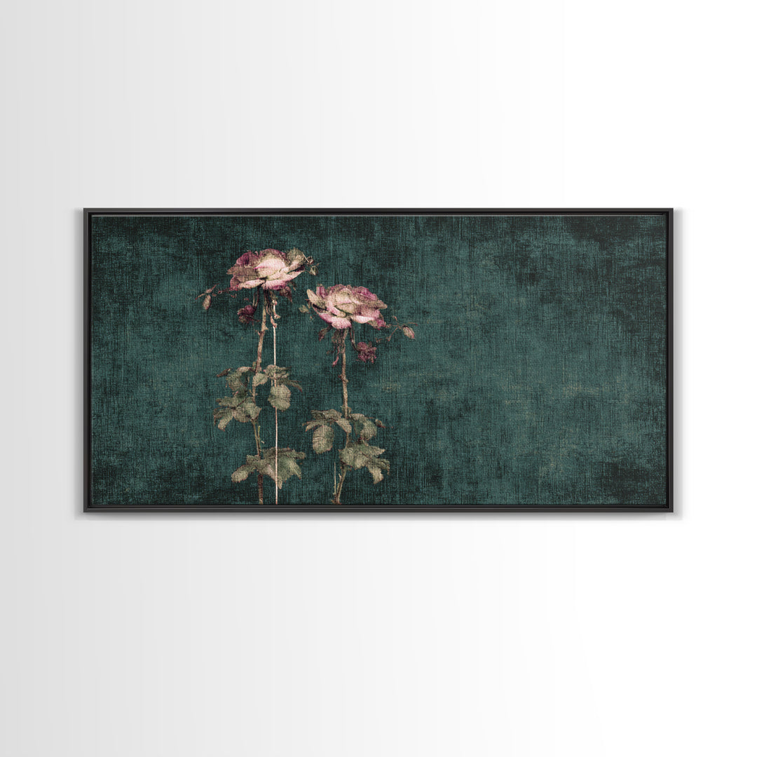 Robot Watering a Single Flower Canvas Print, Whimsical Art, Pet Portrait, Living Room Decor, Wonder, Abstract Wall Art, WHI-2x1-41