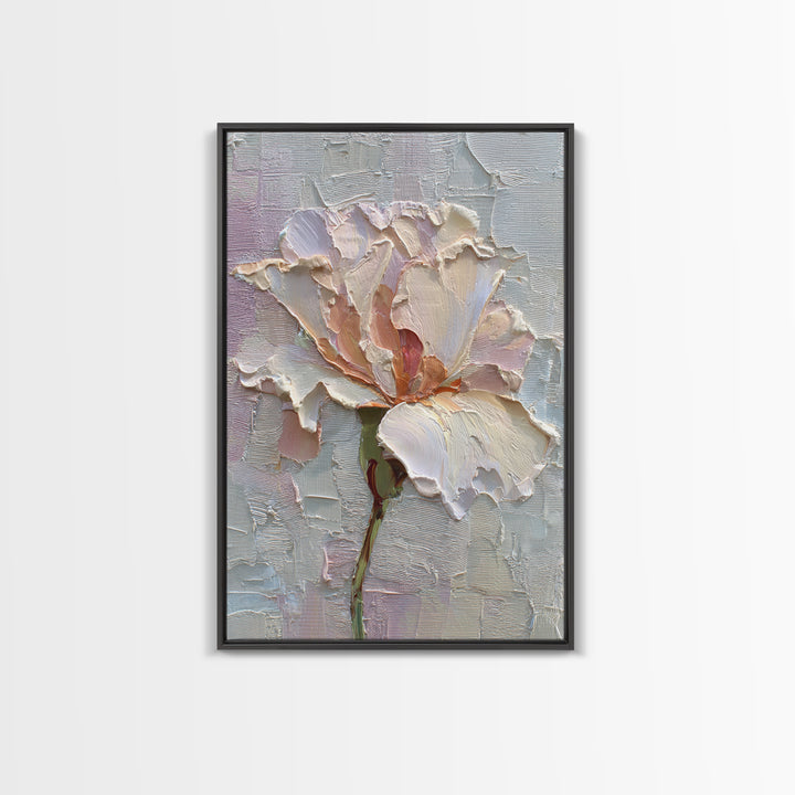 Robot Watering a Single Flower Framed Canvas Print, Whimsical Art, Whimsical, Living Room Decor, Watercolor Art, Wonder, WHI-2x3-53