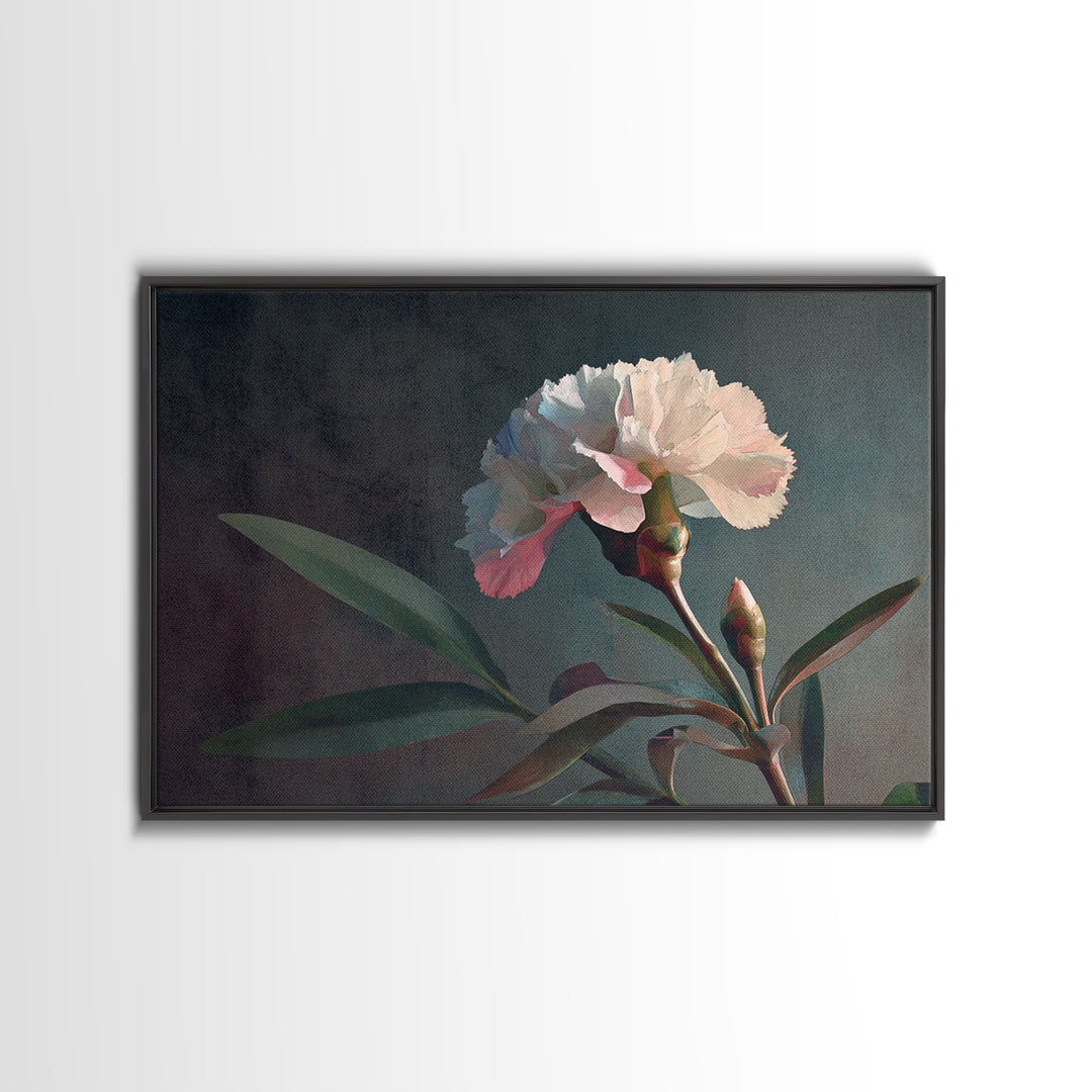 Robot Watering a Single Flower Canvas Print, Whimsical Art, Neutral Decor, Living Room Decor, Oil Painting, Wonder, Home Decor, WHI-3x2-73