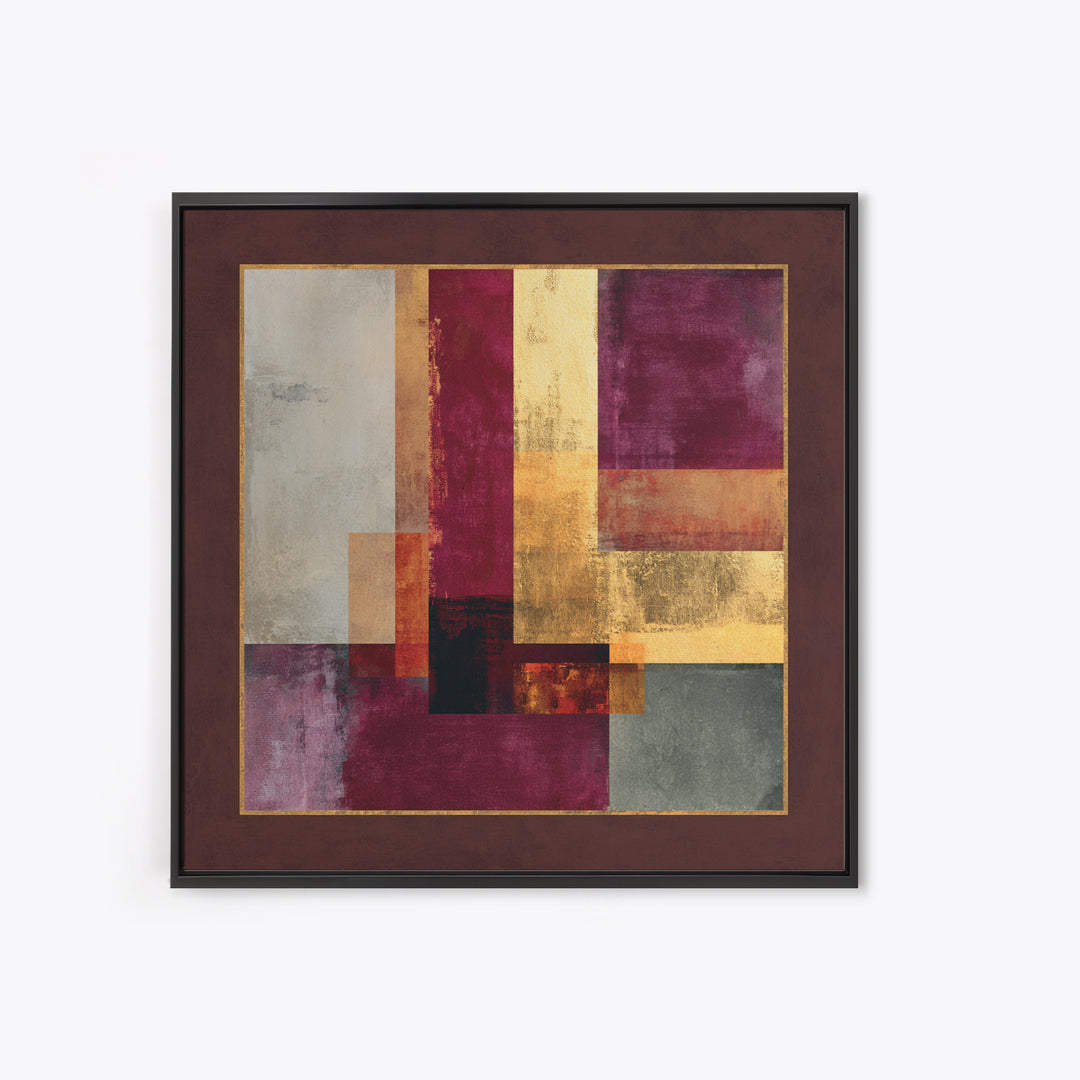 Burgundy Abstract with Gold Accents Canvas Print, Winery Art, Artwork, Winery Decor, Abstract Art, Vineyard, Bar Decor, WIN-1x1-23