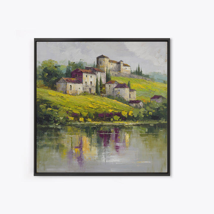French Vineyard Hills Framed Canvas Print, Winery Art, Gallery Decor, Winery Decor, Fine Art, Vineyard, Wall Art, Home Decor, WIN-1x1-32