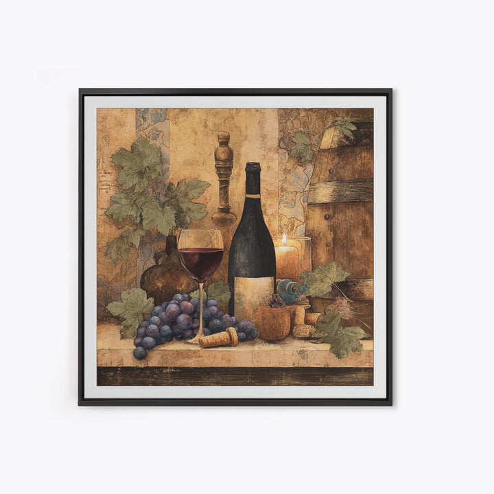 Corkscrew and Corks on Rustic Wood Framed Canvas Print, Winery Art, Wall Art Print, Winery Decor, Fine Art, Vineyard, WIN-1x1-52