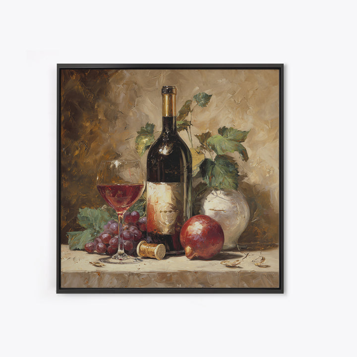 Red Wine Swirl Abstract Framed Canvas Print, Winery Art, Boho Decor, Winery Decor, Fine Art, Vineyard, Art Print, WIN-1x1-79