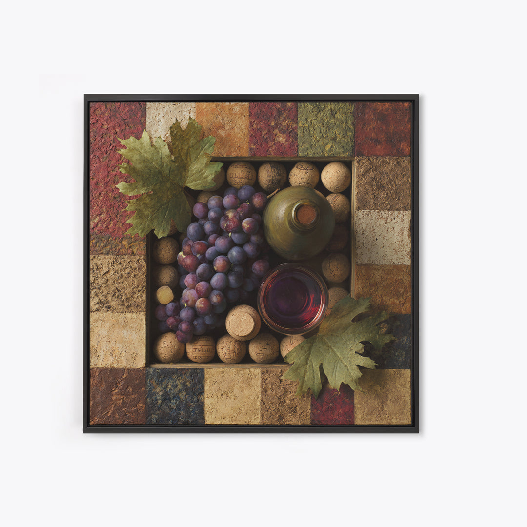 Corks Arranged as Geometric Pattern Canvas Print, Winery Art, Neutral Decor, Winery Decor, Fine Art, Vineyard, Home Decor, WIN-1x1-90